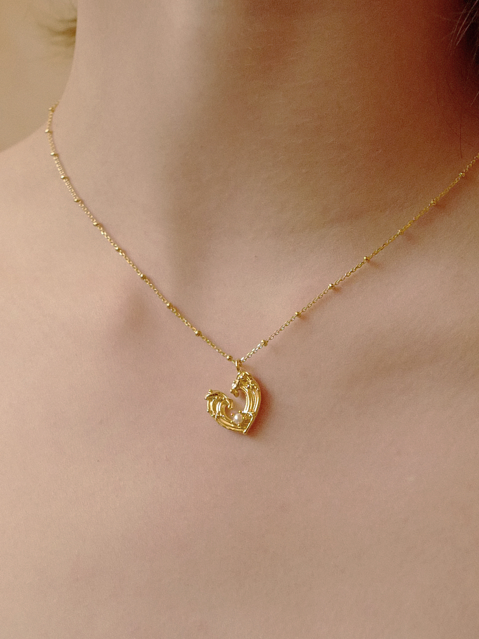 Wave Heart Necklace