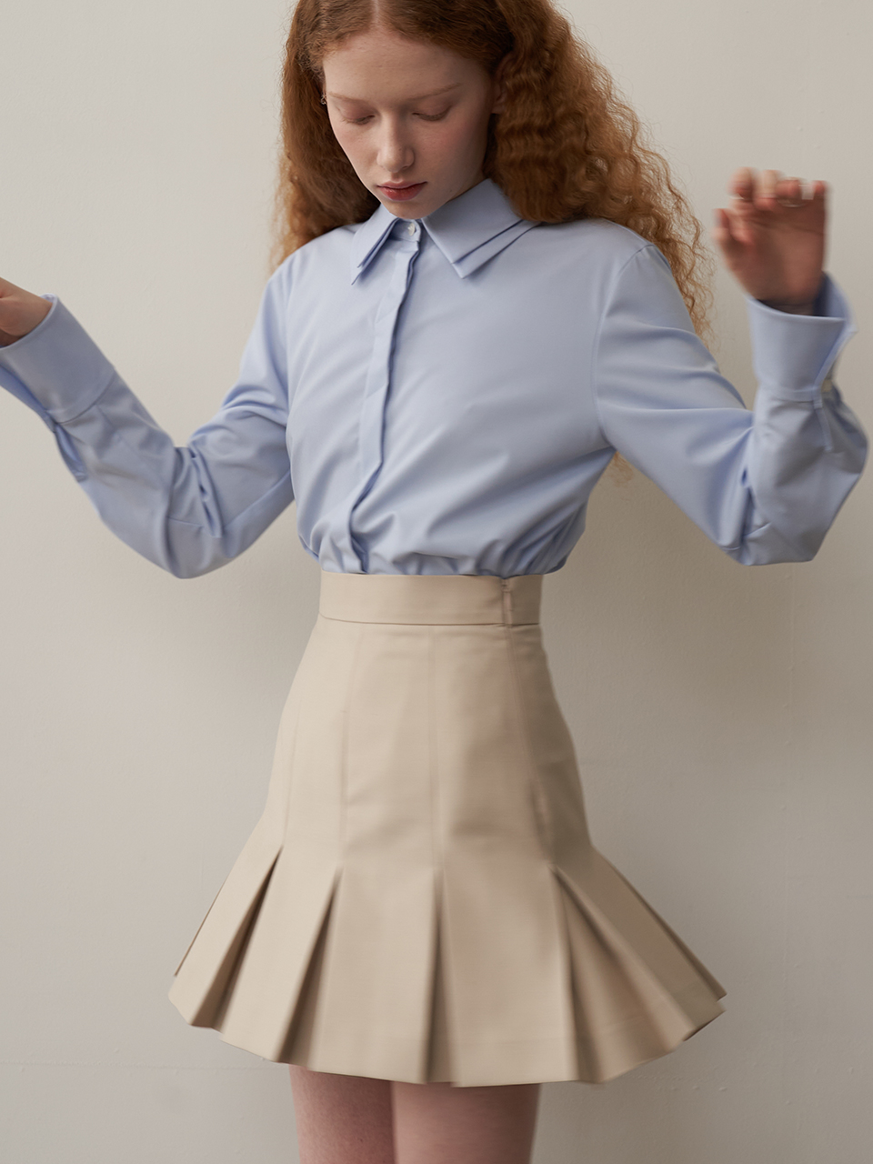 Mini pleats skirt(2color)